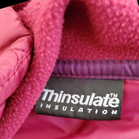 LL Bean Vest Jacket‎ Womens Medium Cranberry Thinsulate Quilted Outdoor Pockets - Picture 8 of 12